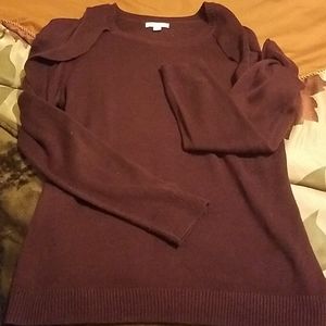 NYC sweater with ruffle shoulder